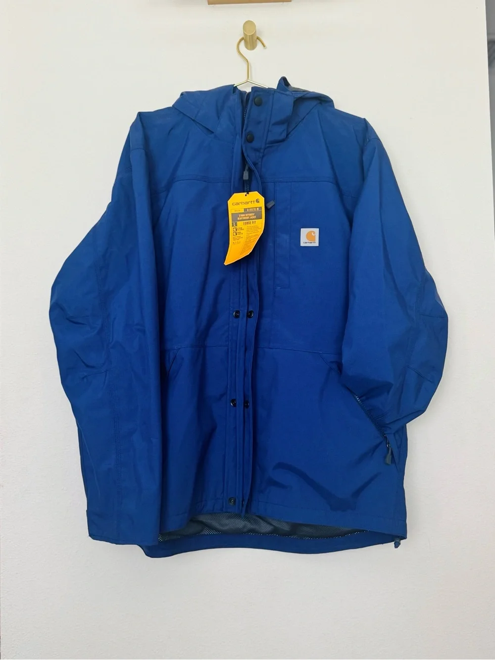 Carhartt Royal Blue Hooded Rain Jacket